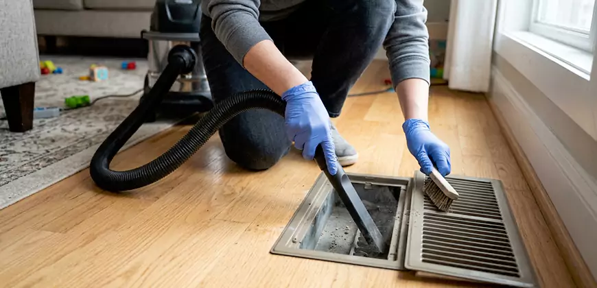 Ducted Heating Filter Cleaning in Quincy